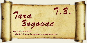 Tara Bogovac vizit kartica